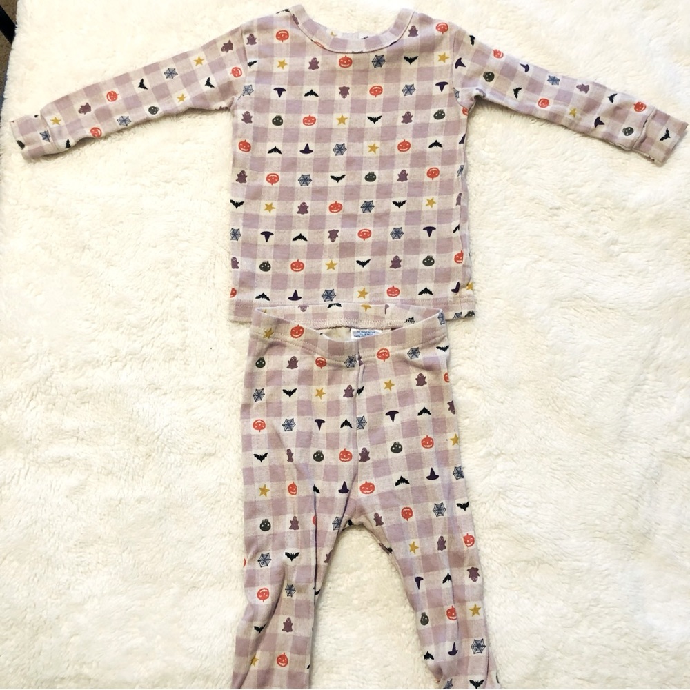 GAP Baby Organic Cotton Halloween Pajamas Sz 12-18 Mo